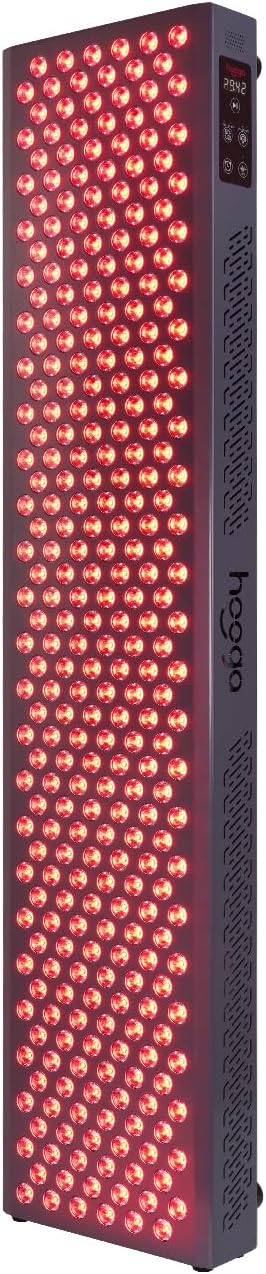 Hooga Red Light Therapy, Red Near Infrared LED Panel, 300 Quad Chip Flicker Free LEDs, Ultra Series, Clinical Grade Device for Energy, Pain, Skin, Recovery, Sleep, Performance. ULTRA1500.