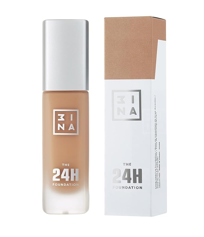 3INA The 24H Foundation 618-24H Long-Wearing Formula - Medium To High Buildable Coverage - Smooth Matte Finish - Expanded Shade Selection - Waterproof, Cruelty Free, Vegan Makeup - 1.01 Oz