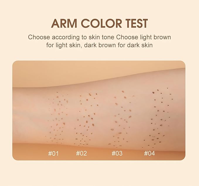 AKARY Freckle Pen Professional Lifelike Face Concealer Point Out Natural Waterproof Longlasting Soft Artificial Freckles Fine Makeup Freckle Pen Life Face Decoration (#04 Dark Brown)