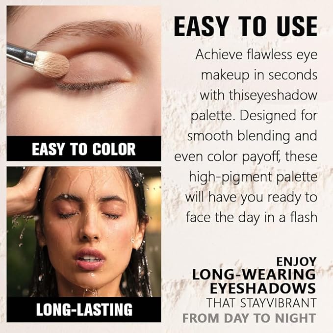 Light Brown Single Matte Eyeshadow Makeup, Neutral Powde Eye Shadow for Women, Rosy Brown Eyeshadow Palette Pigmented Waterproof, sombras para ojos, Lightweight Blendable, Girls Eyeshadows Gift