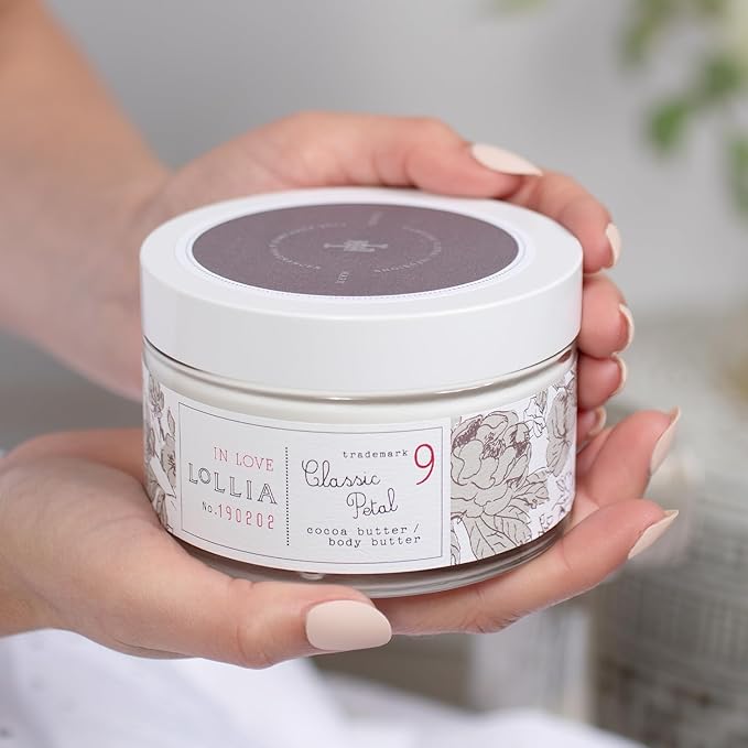 LOLLIA In Love Body Butter, 5.5 oz. - Classic Petal Fragrance - Shea Butter & Cocoa Butter, Body Lotion for Women, Hydrating & Smooth Body Moisturizer