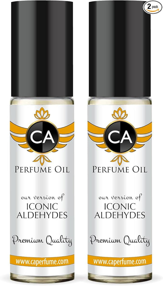 CA Perfume Impression of Iconic Aldehydes For Women Fragrance Dupes Body Oil Roll-On 0.3 Fl Oz-X2
