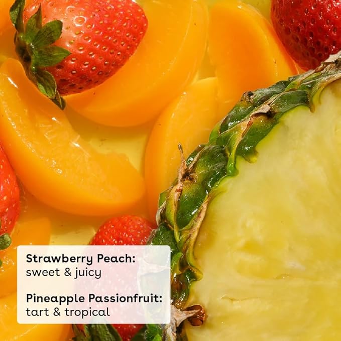 eos 100% Natural Lip Balm - Strawberry Peach and Pineapple Passionfruit, Dermatologist Recommended, All-Day Moisture, 0.14 oz, 2 Pack