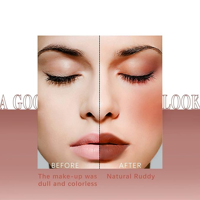 Cream Blush Stick for Cheeks Makeup,Waterproof Blush Face Stick Multi-Use Lip and Cheek Tint,Matte Finish Lightweight Easy to Blend Natural Cream Blusher Makeup for All Skin Tones- Rose Red