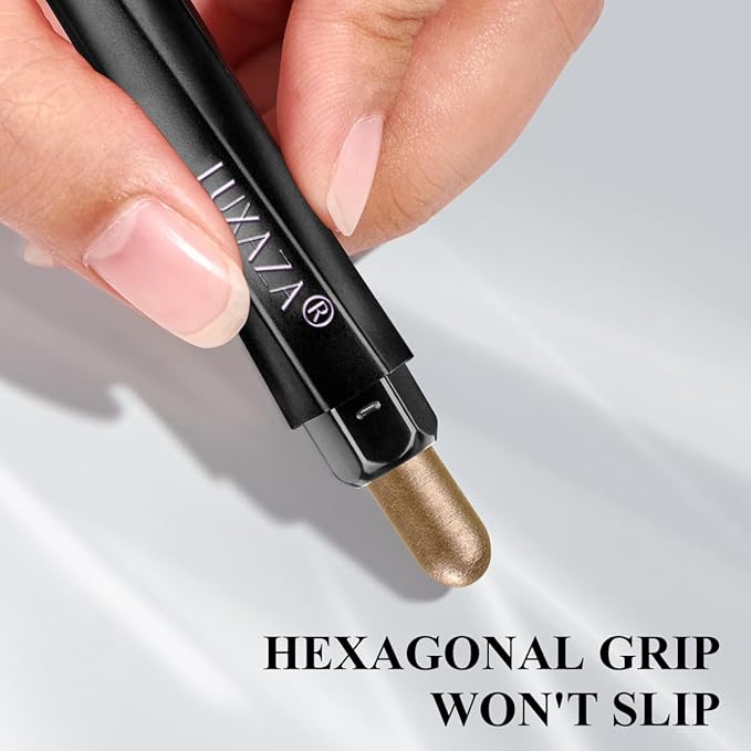 BROWN NEUTRAL Eyeshadow Stick Makeup 6PCS Set, Metallic Shimmer Matte Cream Eye Shadow Eyeliner Brightener Pencil Crayon - BROWN NEUTRAL