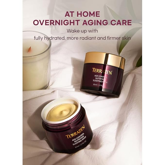 Age Control Nutrition Sleeping Mask, 2.70 fl.oz.(80g), Age Control Overnight Face Mask with PHA, PEPTIDE, Plant Squalane, Hydrating, Firming, Glowing Skin