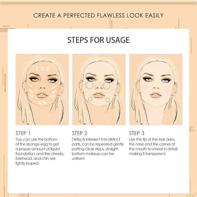 Beauty Glazed Soft Matte Silky Full Coverage Liquid Foundation, Multi-Use Buildable Foundation Lightweight Feel Oil Control Longwear Naturally Flawless Coverage Foundation (103 Warm Peach)