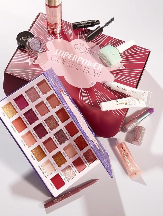 Ciaté London Superpower Collection 10 Piece Makeup Gift Set, Contains Eye, Lip, Complexion & Nail Bestsellers, in a Festive Giftable Box
