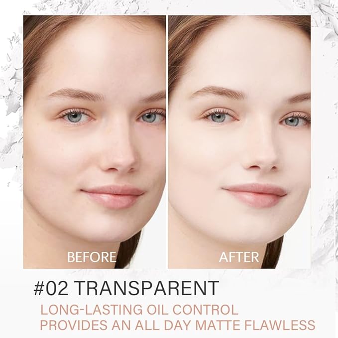 Face Oil Control Pressed Setting Powder-Clarifying Finishing Powder,Waterproof Long Lasting Translucent Powder Setting Powder Makeup,Blurs Fine Lines&Imperfections,Suitable for All-Day Use