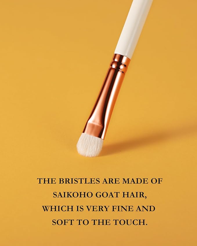 Eyeshadow Brush, EIGSHOWBEAUTY Professional Eye Shadow Brush with Saikoho Goat Hair, Premium Eye Makeup Brush For Blending, Smudging, Shading (E831)