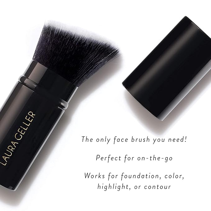 LAURA GELLER NEW YORK Baked Balance-n-Brighten Foundation with Kabuki Brush Makeup Set, Deep