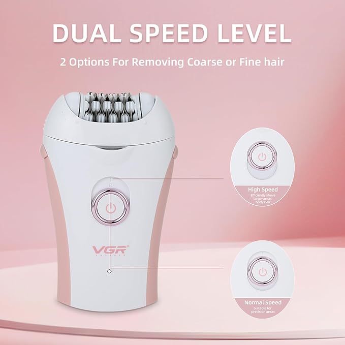 Glabrouse Skin Smooth Glide Epilator for Women,Facial Epilator for Women,Cordless Face Hair Remover with Light,Hair Rmoval for Face Bikini Legs, Body Removal Device