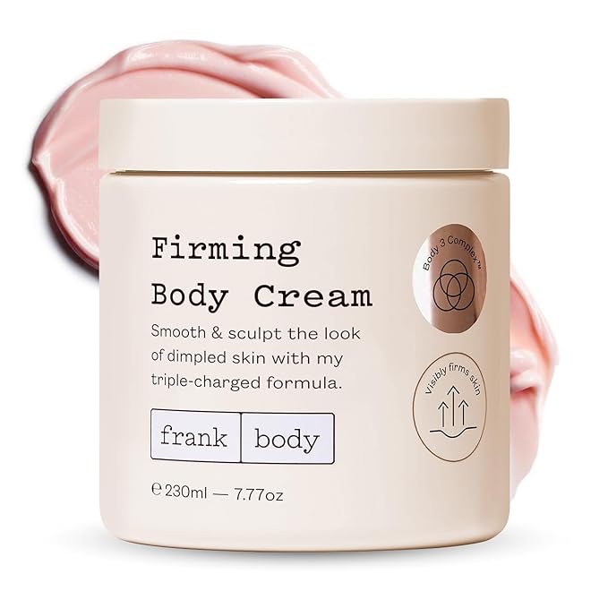 frank body Firming Body Cream | Caffeine & BODY 3 COMPLEX™ to Help Reduce the Look of Dimpled Skin & Stretch Marks | Vegan, Cruelty-Free, Hyper-Hydrating | 200ml