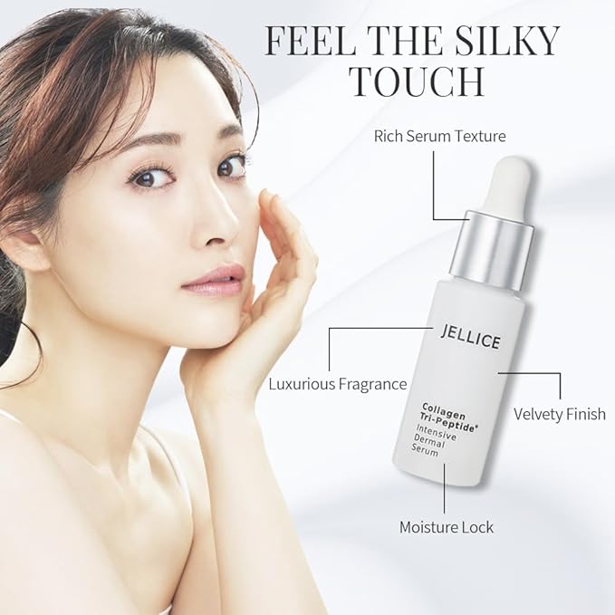 Intensive Dermal Collagen Tripeptides Serum for Face - Collagen Serum for Women with All Skin Types - Enhanced Hydration & Nourishment - Japanese Cosmetics - 1.01 fl oz