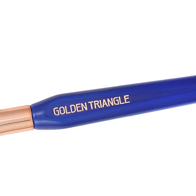 Bdellium Tools Professional Makeup Brush - Golden Triangle 792 Eye Double Dome Blender - With All Vegan and Soft Synthetic Fibers, For Effortless Application and Blending (Blue, 1pc)