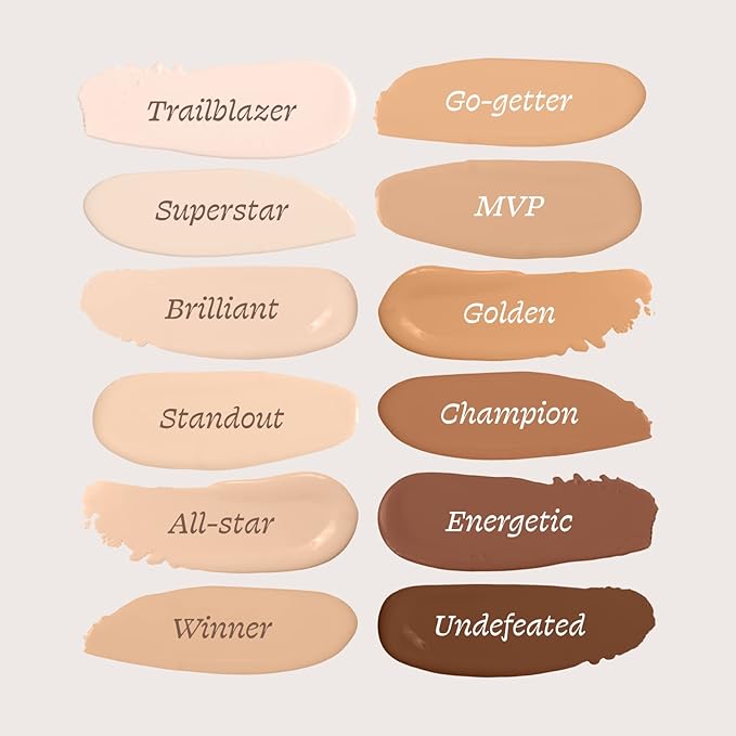 Alleyoop Game Face Concealer Makeup, Lightweight to Medium Buildable Coverage Under Eye Concealer, For Blemishes, Crease-proof and Hydrating with Aloe Stem Cell, Smooth Second Skin Finish - Undefeated