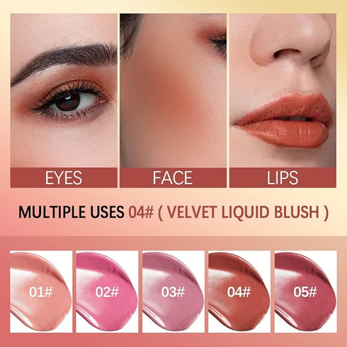 Liquid Blush,Soft Cream Face Blush, Dewy Cheek Tint, Long Lasting Natural Matte Finish Looking,Moisturizing Lightweight Blendable Feel (03 - HOPE)