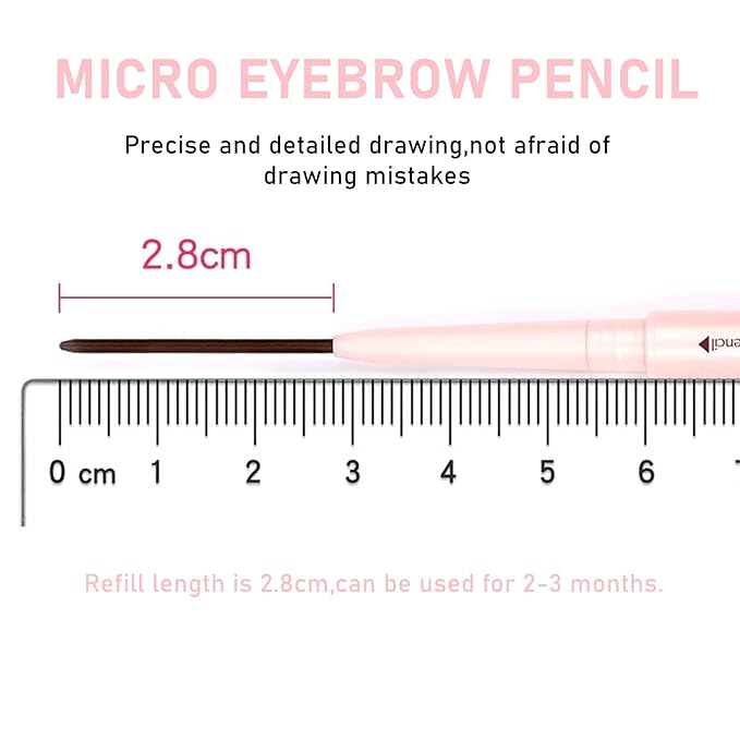 Eyebrow Pencils for Women Brown,Soft Brown Eyebrow Pencil Waterproof Smudgeproof,Ultra-Precise Tip Long-Lasting Micro Brow Pencil for Natural Looking Eyebrows,Built-In Brush,04 Soft Light Brown.