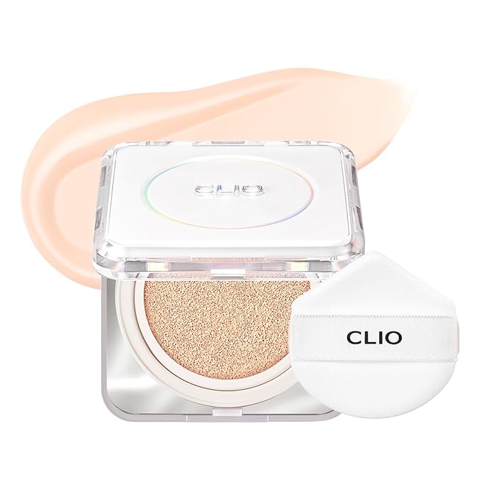 CLIO Kill Cover Founwear Cushion The Original – 20 Shades, Buildable Light to Medium Coverage, Natural Finish, Korean Makeup Foundation, Long-Lasting Skin Fit, 17W CREAM SHELL