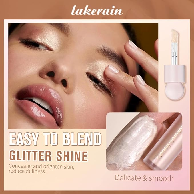 Liquid Highlighter - Luminous Finish Light Liquid Luminizer Makeup Enhanced with Pearl Particles & Botanical Blend, Weightless Dewy Glow for Radiant Skin, Vegan, Cruelty-Free (#02 Starlight)