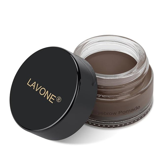 Eyebrow Pomade - Waterproof Brow Pomade for Long-lasting Results,Smudge Proof and Sweat Resistant Formula,Natural Eyebrow Makeup for All Skin Types and Tones - Black Brown