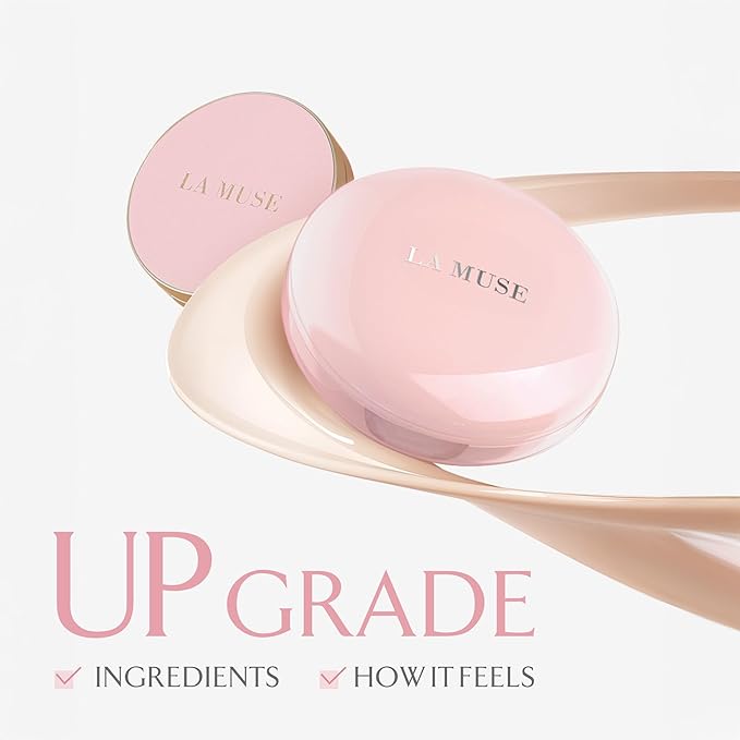 LA MUSE Glow Cushion Foundation No.20 Pure Ivory | Refill Only(13g / 0.46 Ounce) with Water Drop Shape Puff | Easy Application | Perfectly, Seamlessly Covers Difficult Areas Like Nose, Around Eyes