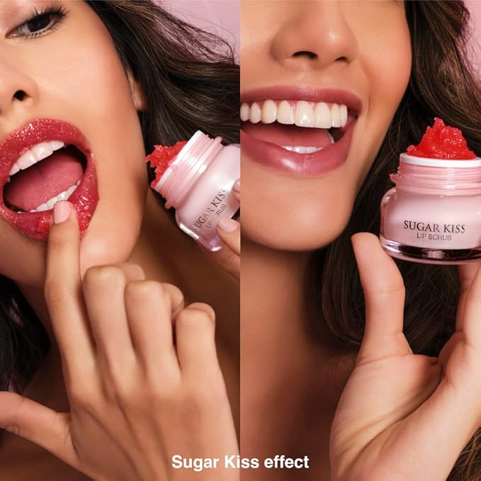 Infinitek Paris Sugar Kiss Watermelon Flavored Lip Scrub 2.4 oz / 68 g - Hydrating Lip Balm, Scrubber Exfoliator, Lip Mask, Lip Repair Treatment & Lightening Exfoliator for Dark Lips