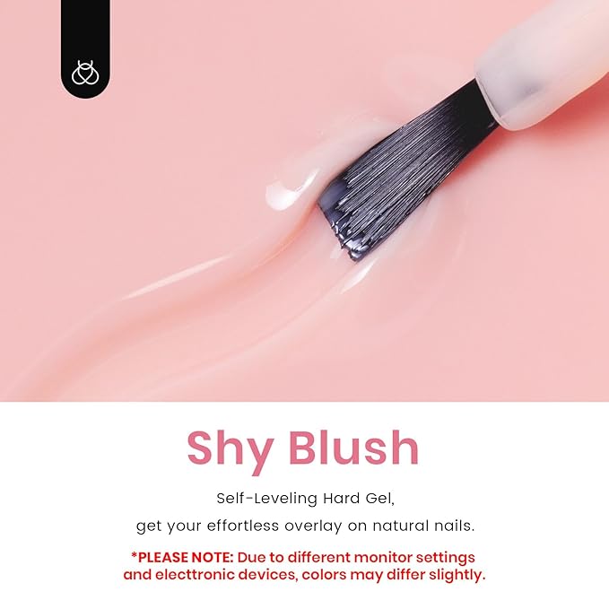 Beetles Builder Gel for Nails, 7 in 1 Pink Building Nail Gel Baby Pink Color Shy Blush Strengthener Gel for Nails Builder Apex & Extension Beauty Gift Sets for Women