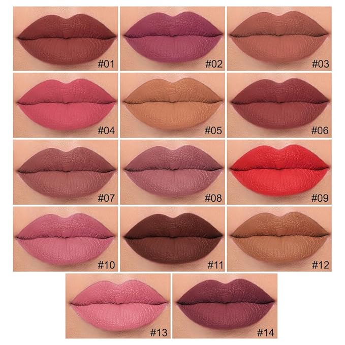 evpct Longwear Liquid Lip Liner Stain Marker Pen Long Lasting Waterproof, Warm Nude Pink Matte Semi Permanent 24 Hour Lip Liner and Lipstick Combo, Color Stay Lipliner All Day, Lips Stain peel off