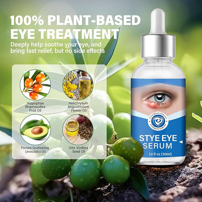 Stye Eye Treatment, Stye Eye Serum for Styes Chalazion and Blepharitis, Gently Cleanses Lashes and Eyes, Restore Healthier Eye Skin, 1 Fl.oz