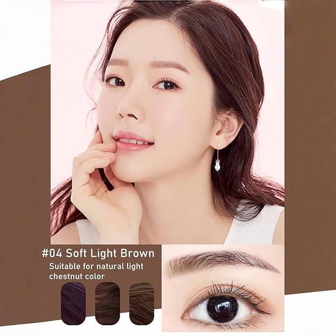 Eyebrow Pencils for Women Brown,Soft Brown Eyebrow Pencil Waterproof Smudgeproof,Ultra-Precise Tip Long-Lasting Micro Brow Pencil for Natural Looking Eyebrows,Built-In Brush,04 Soft Light Brown.