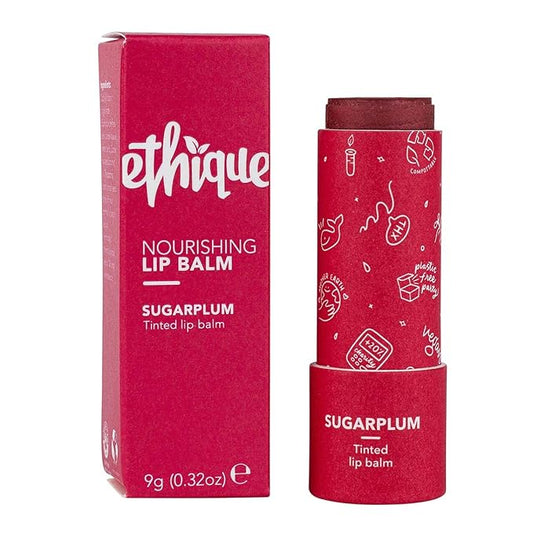 Ethique Sugarplum Nourishing Tinted Lip Balm - Plastic-Free, Vegan, Cruelty-Free, Eco-Friendly, 0.32 oz (Pack of 1)