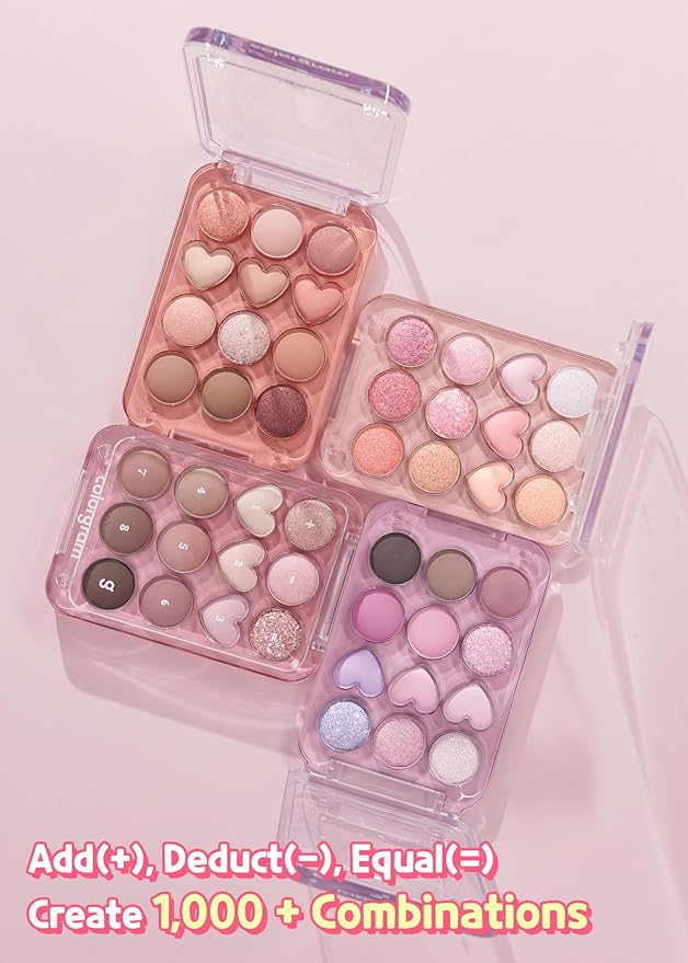 COLORGRAM Pin Point Eyeshadow Palette 04 Bright+Cool | Eyeshadow Palette for Daily makeup, Ultra-Blendable, Matte, Glitter, Shimmer Shades