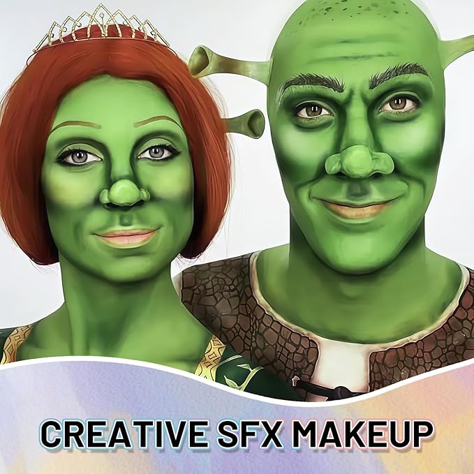 Light Green Water Based Face Body Paint for St. Patrick’s Day,2.37 OZ Large Tube Full Coverage Face Paint for Cosplay Monster Hulk Witch,Washable Green Body Painting Adult Halloween SFX Makeup