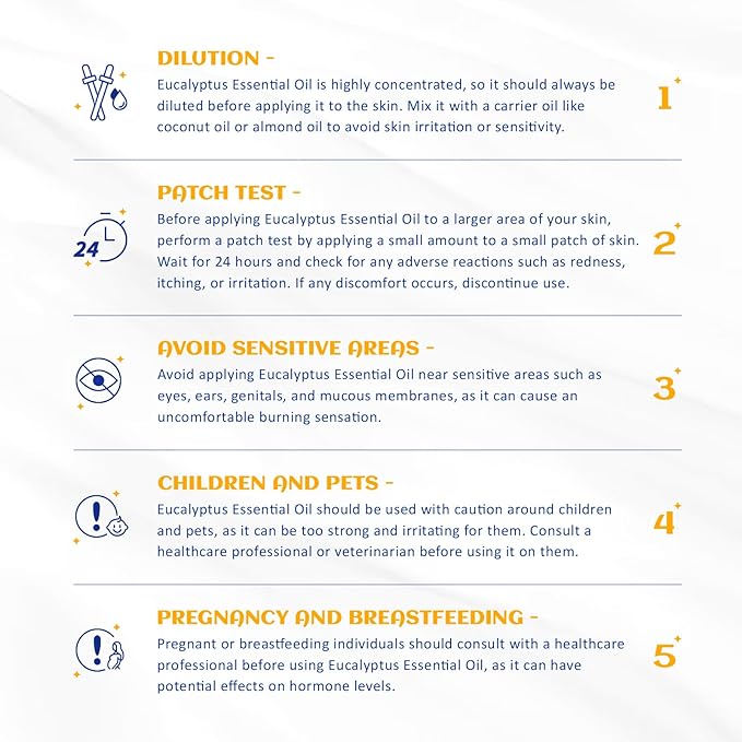 HIQILI 100ML Eucalyptus Essential Oil for Spray, Diffuser & Skin, 100% Pure Undiluted - 3.38 Fl Oz