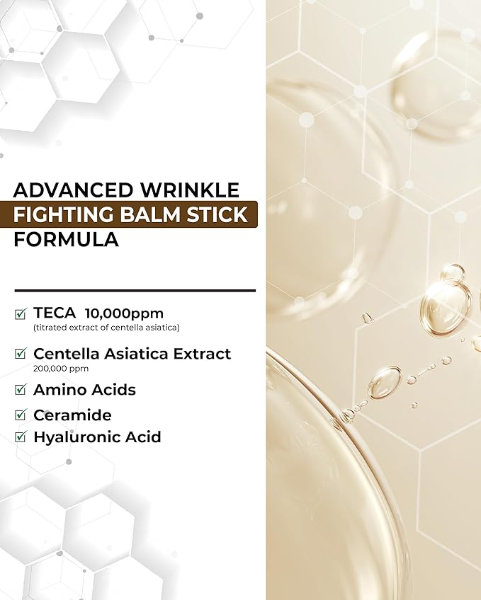 CENTELLIAN 24 Madeca Wrinkle Capture Stick (0.4oz) - Multi Balm Stick for Wrinkles & Fine Lines. Korean Skincare, Eye Cream & Moisturizer by Dongkook. Centella Asiatica, Ceramide, Collagen.