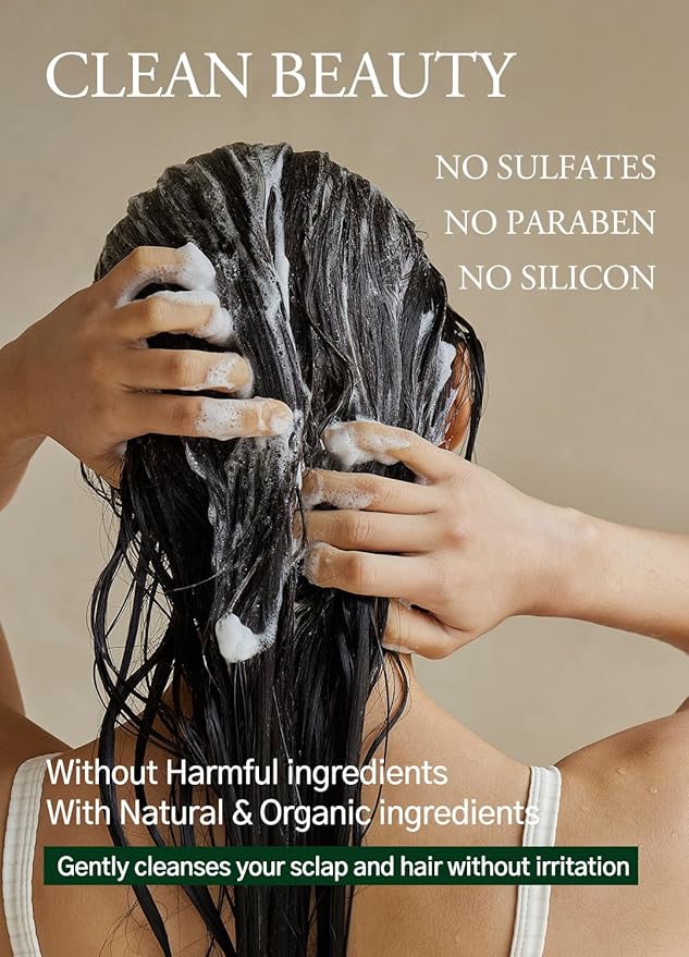 laferme Laminaria Shampoo with Organic Ingredient, Korean Clarifying Shampoo, Hydrating for Dry Hair, Strengthening for Weak Hair, Sulfate & Paraben-Free, for Women & Men, 33.8 FL OZ, Pine Eucalyptus