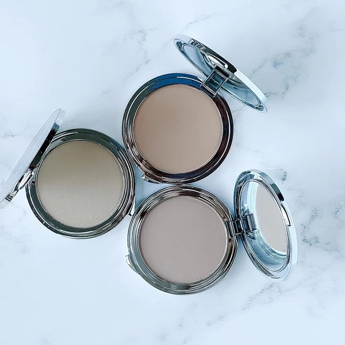 La Bella Donna Compressed Mineral Foundation - Amber, 12 oz Pressed Powder Makeup for All Skin Tones, Long Lasting Full Coverage Sun Kissed Tan