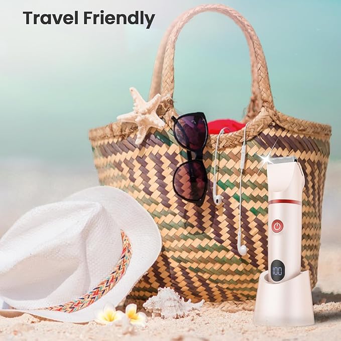 Bikini Trimmer Electric Razors for Women - 3 in 1 Electric Shaver for Women, Waterproof Pubic Hair Trimmers and Facial Hair Remover, Rechargeable Women's Grooming Kit