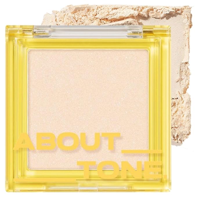 Light On Me Highlighter 2 Color - Makeup Highlighting Powder Palette, Natural Satin Glow, Lightweight Velvety Powder, Clear Sheer Pearls, Shiny Illuminator, 0.26oz (01 SUGAR LIGHT)