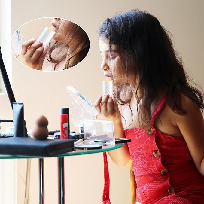 12 Pieces 15g White Plastic Deodorant Containers,Empty 1/2 oz Travel Lip Balm Tubes,Refillable Twist-UP Solid Perfume Tubes,Lipstick Tubes for DIY