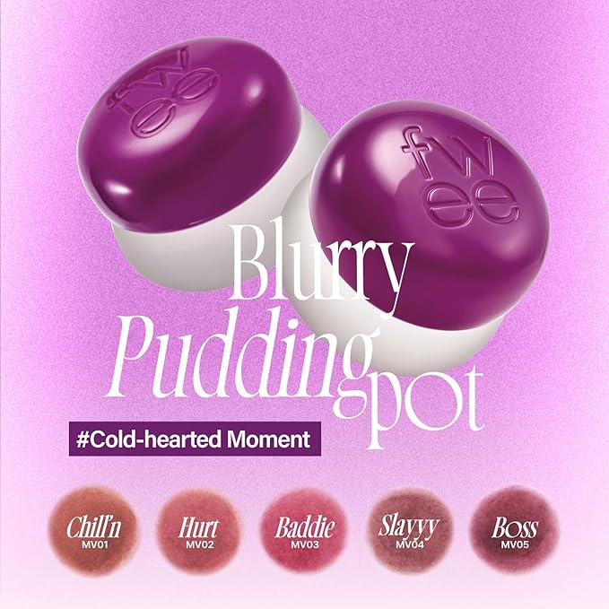 Lip&Cheek Blurry Pudding Pot | Cold-hearted Moment - Boss | Makeup Blush, Buildable Lightweight, Multi-Use Soft Matte Finish | 5g