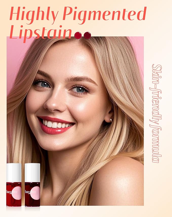 Lip Tint Stain Set, Lip Stain Long Lasting Lightweight Waterproof, Transfer-Proof, Non-sticky, Lip Makeup Matte Finish