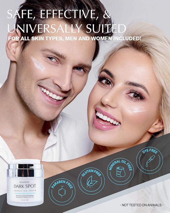 Dark Spot Remover for Face and Body: Hyperpigmentation Treatment - Natural Ingredient - Freckle/Melasma/Sun Spot/Age Spot Remover - Dark Spot Corrector Cream for Women and Men