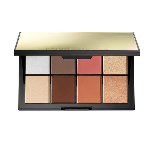 Kevyn Aucoin Sculpt and Define Contour Book Volume 4: All-in-one makeup artist palette compact. Defines facial features. Eyes, cheekbone, nose & jawline. Highlighters to glow. All skin tones & shapes.