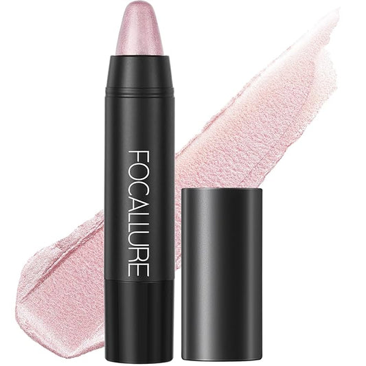 FOCALLURE Ultra Chic Metallic Lipstick,Rich Vitamin E Lip Crayon,Lightweight Shinning Color without Drying or Fading,Long Lasting Lips Makeup,#26 Salt Lake