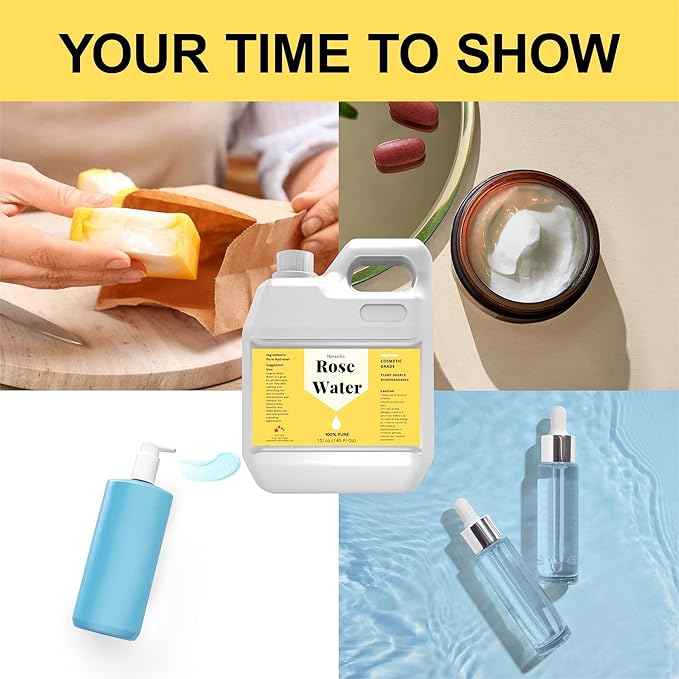 145 fl oz Rose Hydrosol for Face Hydrating Mist Hydration, 100% Pure Rose Water, Cleanses & Softens Skin, Promotes Healthy Skin Cell, Suitable for All Skin Types