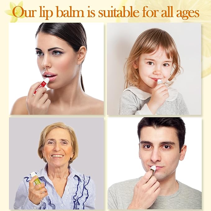 5 Pack Lip Balm Natural Lip Balm Bulk with Shea butter and Coconut Oil Moisturizing, Soothing, and Repairing for Chapped Lips Party Favors adults kids - 5 flavors 0.15 Oz