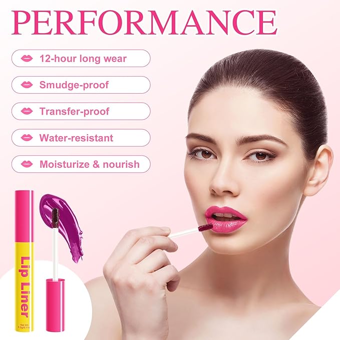 Lip Stain - Lip Stain Peel Off Long-Lasting with Matte Finish Waterproof & Transfer-Proof, Lip Liner Moisturizing & Nourishing Non-Stick Cup Highly Pigmented Color Lip Tint (04 Rose)