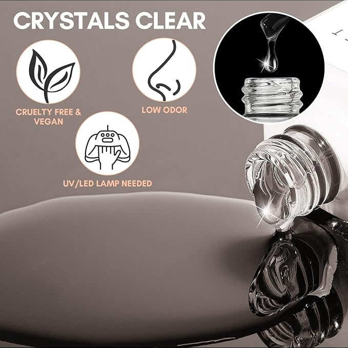 Makartt Gel Top Coat No Wipe, 15ML Clear Top Coat Gel Nail Polish, High Gloss Shine Finish Long Lasting Soak Off UV Nail Lamp Need for Acrylic Nails, Salon Quality Home DIY Manicure